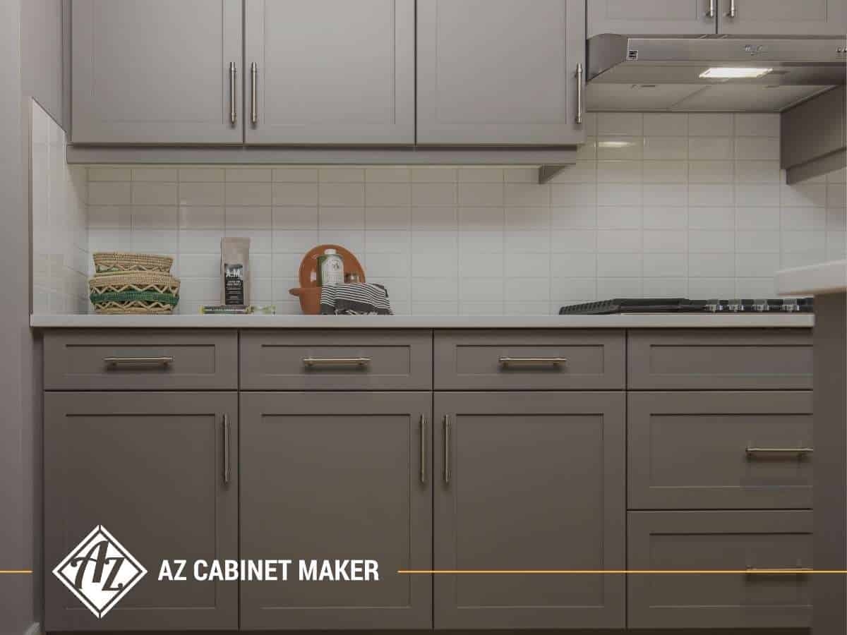 Modern kitchen with updated kitchen cabinets and stylish handles