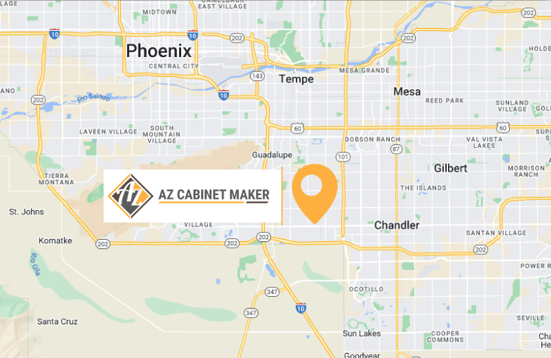 AZ Cabinet Maker Service Area On Map